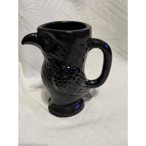 EB Owl Raven Bird Black Mug Coffee Cup EUC - Picture 3 of 8
